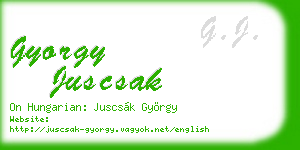 gyorgy juscsak business card