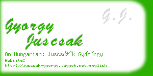 gyorgy juscsak business card